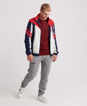 Superdry Ing Shop Embossed Hosszú Ujjú Férfi Pólók Piros/Fekete | WGNJE0827